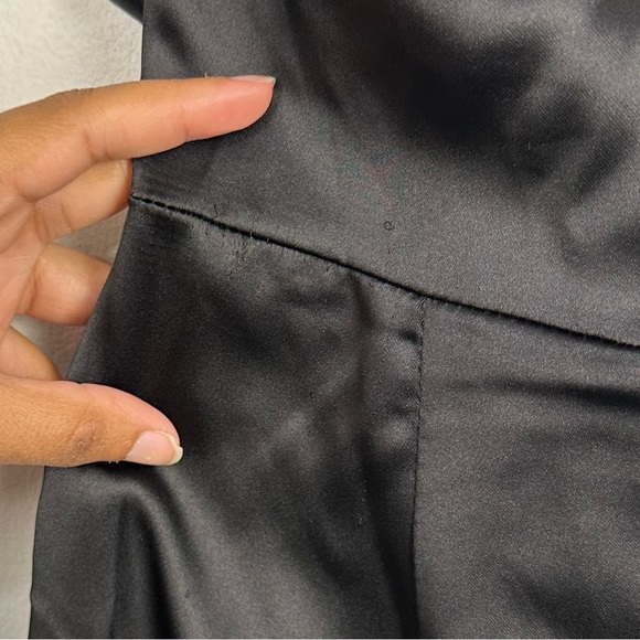 Princess Polly Satin Black LUCA STRAPLESS MINI DRESS Women’s Sz 4 - Picture 9 of 10